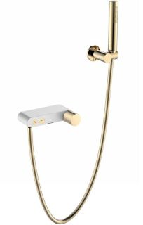 Смеситель для ванны Boheme Stick 123-WG.2 белый матовый/золото